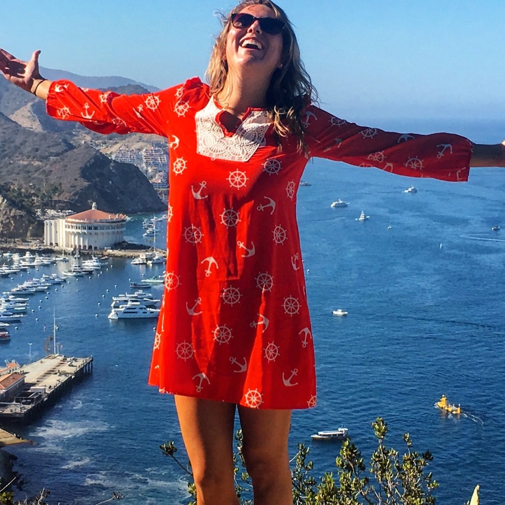 Nautical Print Dress